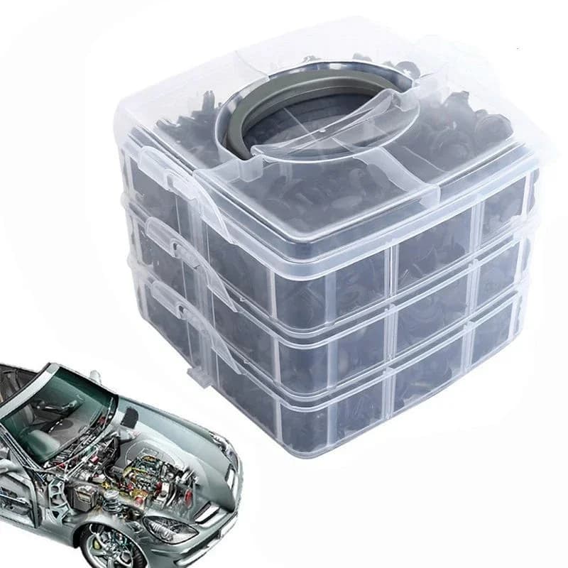 620 Pcs Automotive Bumper Mixed Fasteners Black Universal Rivet Retainer Kit Push Engine Cover Fender Car Replacement Parts