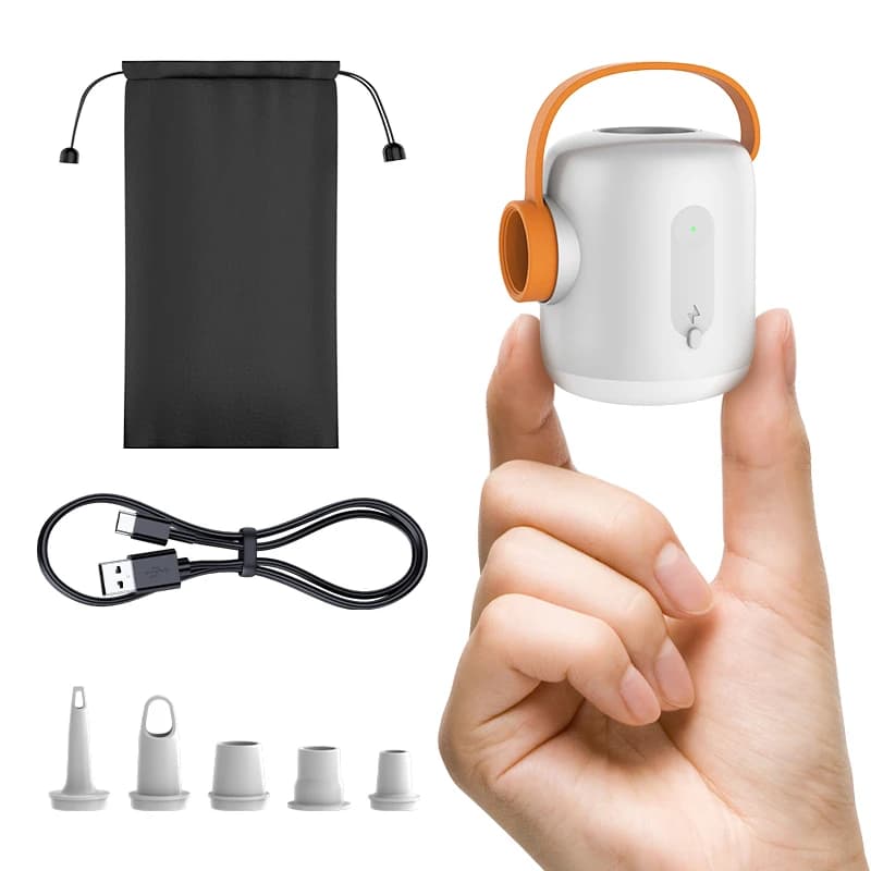 Portable Mini Outdoor Electric Pump Plastic Material Lighting Inflate Yoga Ball for Travel and Exercise