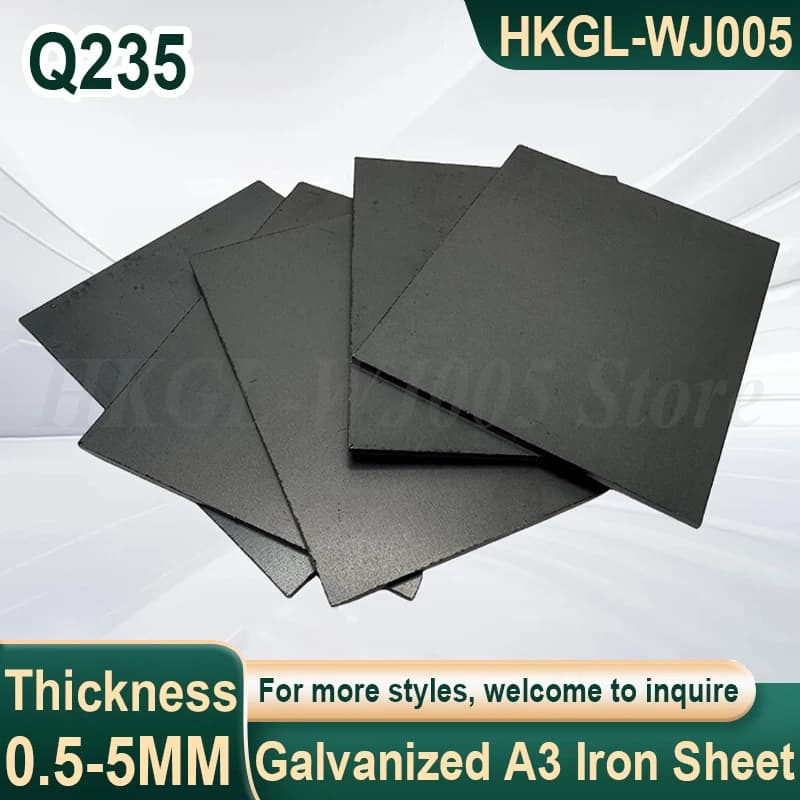 Thick 0.5-5mm A3 Iron Sheet Q235 Iron Plate A3 Carbon Steel Thin Plate Iron Plate Square Plate Processing Material