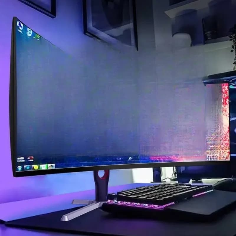 High-resolution 49-inch curved R1900 gamer computer screen monitor