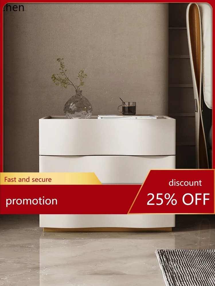 YFY Stone Plate Advanced Modern Minimalist Ins Bedroom Bedside Storage Cabinet