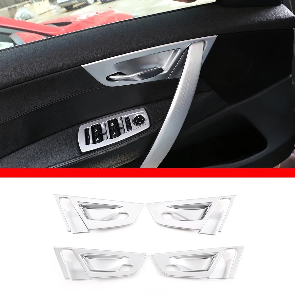 For BMW X3 E83 Modification ABS Chrome/Carbon Car Interior Door Bowl Cover Trim Stickers Car Accessories Interior modification