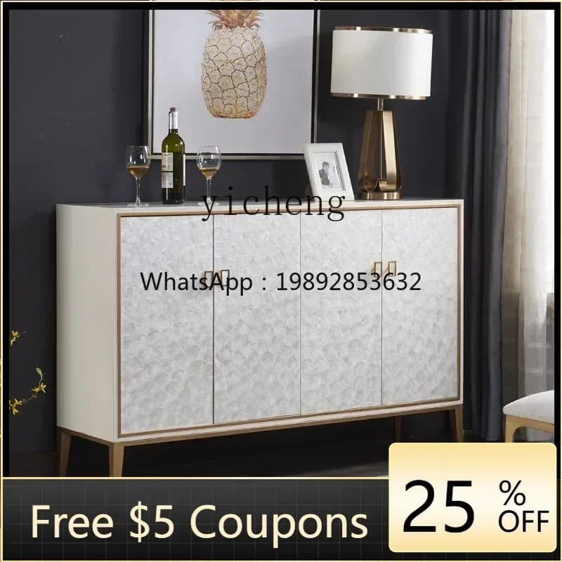 entrance light luxury solid wood shell cabinet entrance partition modern simple foyer entry shoe cabinet marble slate