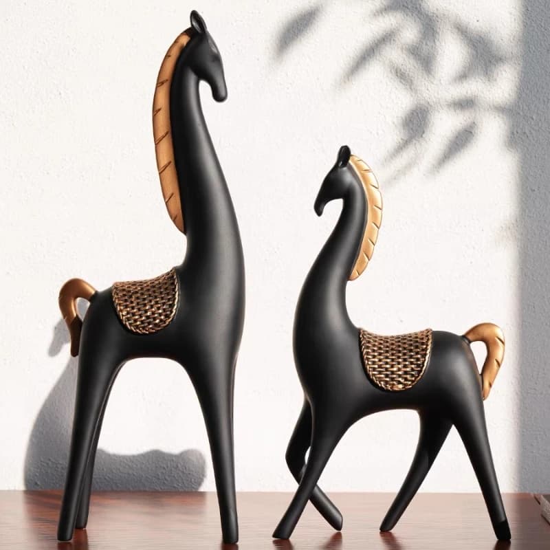 Resin horse ornaments decorations creative office living room TV cabinet furnishings entrance modern light luxury
