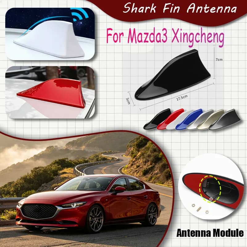 For Mazda3 Xingcheng Shark Fin Antenna, FM Signal Booster, Waterproof Radio Antenna, FM/AM Super Aerials