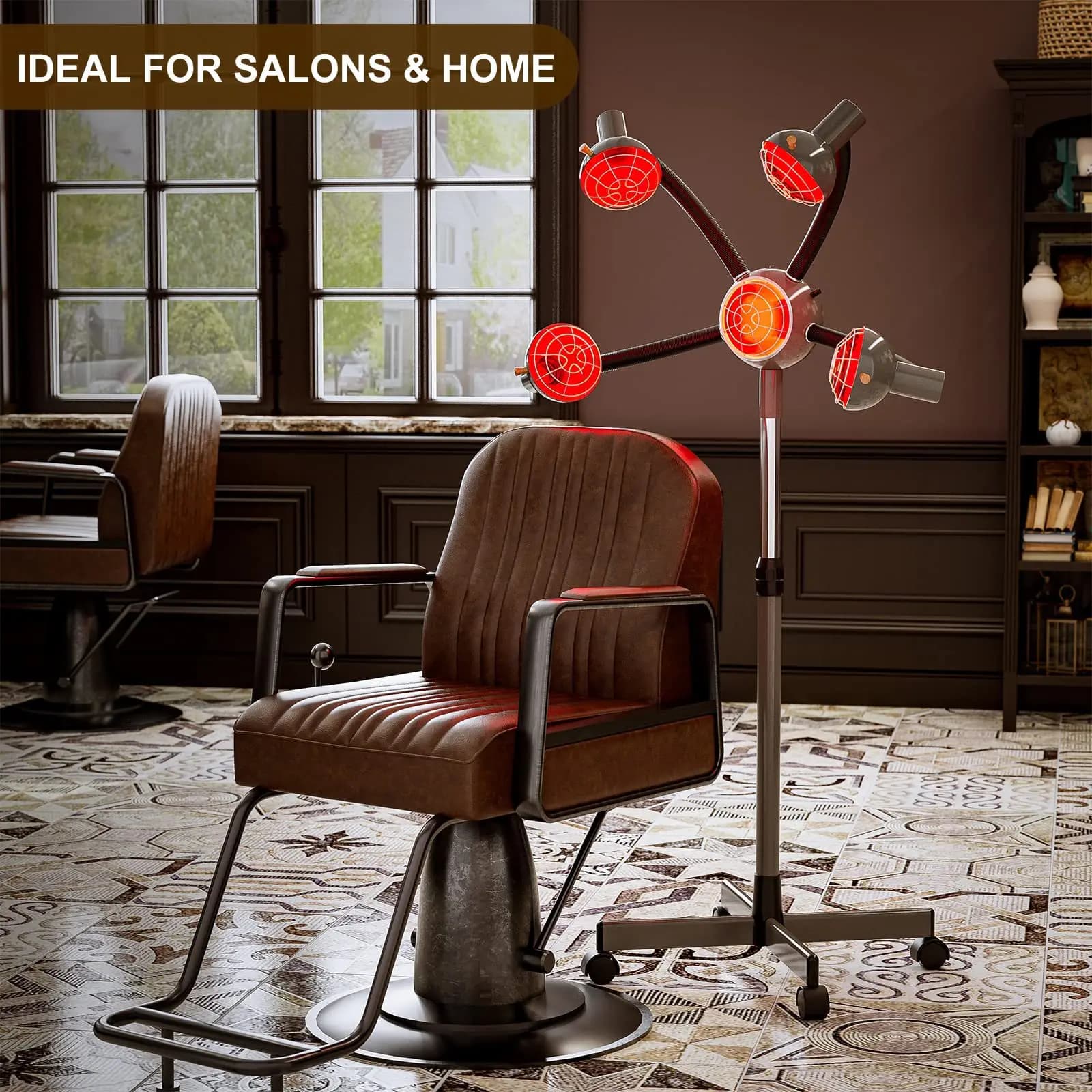Beauty Infrared Five-Head Lamp Heater Hair Dryer Salon Dryer