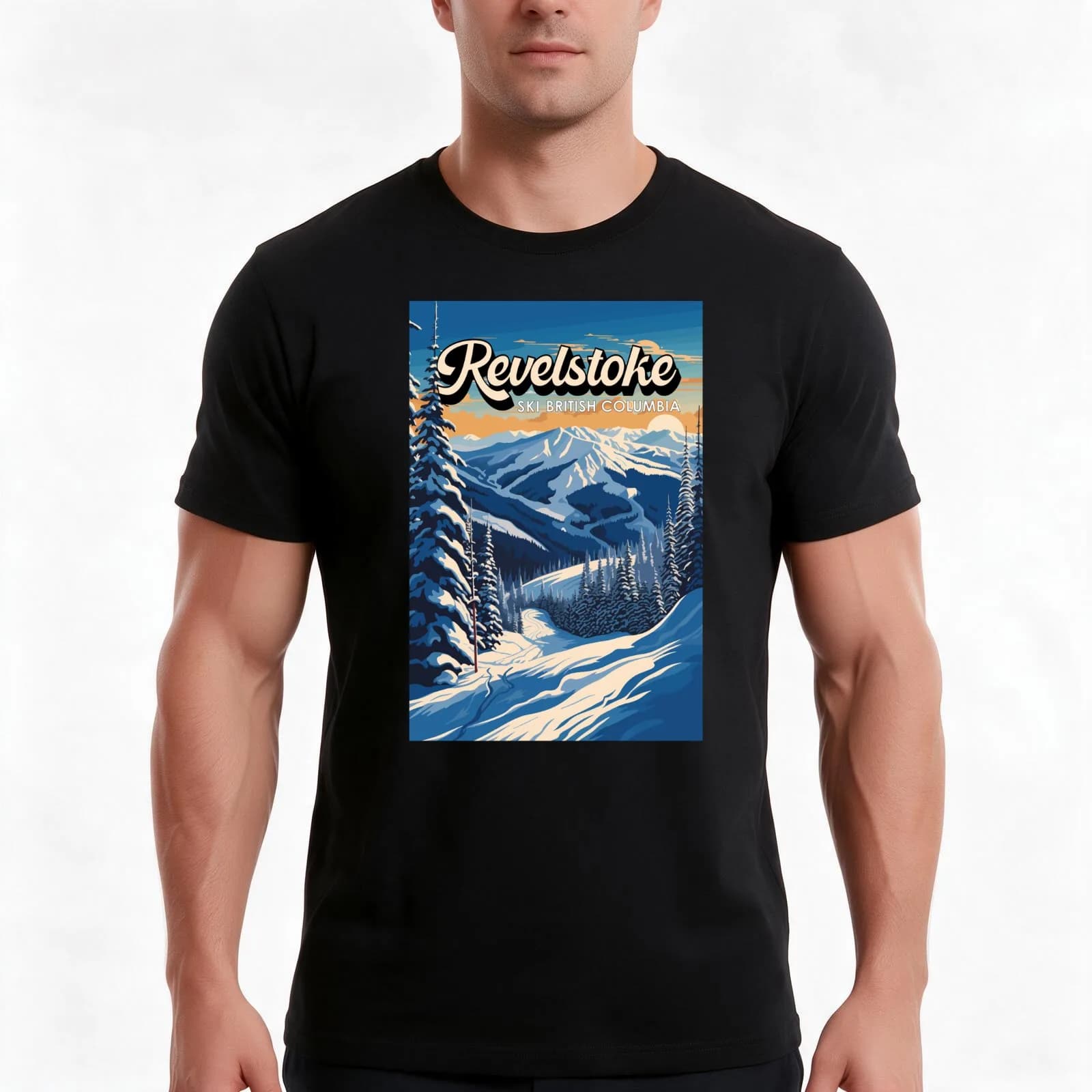 Revelstoke Canada Winter Vintage T-Shirt, Summer Casual Cotton Tee, Oversized Streetwear Tops, Vintage Graphic Print