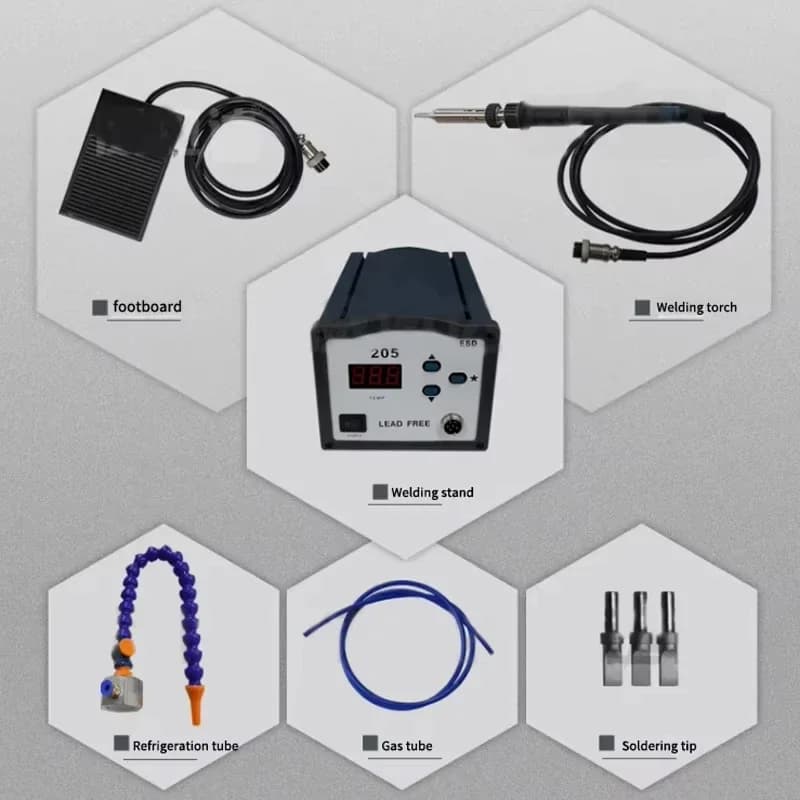 Gold Seller High Quality Pneumatic Electric Welding Machine Semi-Automatic Soldering Machine with LED Light New Condition
