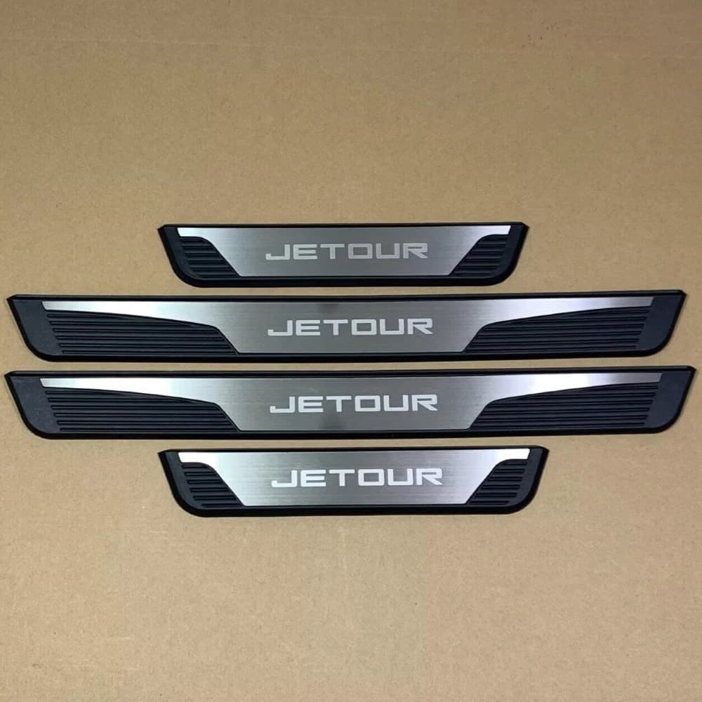 For Jetour X70 Dashing T2 T1 X90 G700 X95 X50 F700 PLUS Car Door Sill Protector Stainless Steel Plastic Auto 3D Sticker Interior