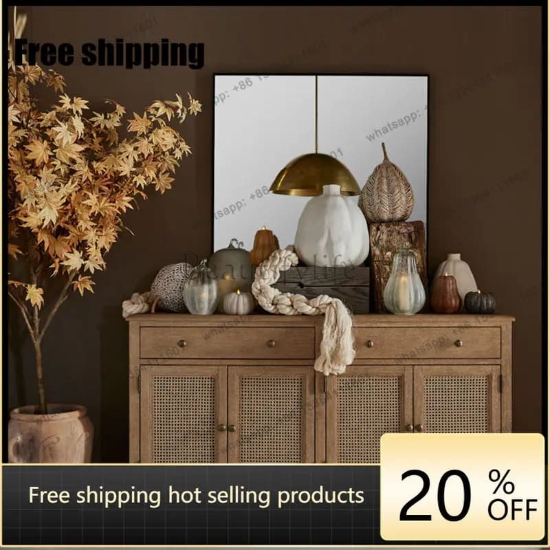 LD American rural solid wood chest cabinet ash wood retro old locker can be customized