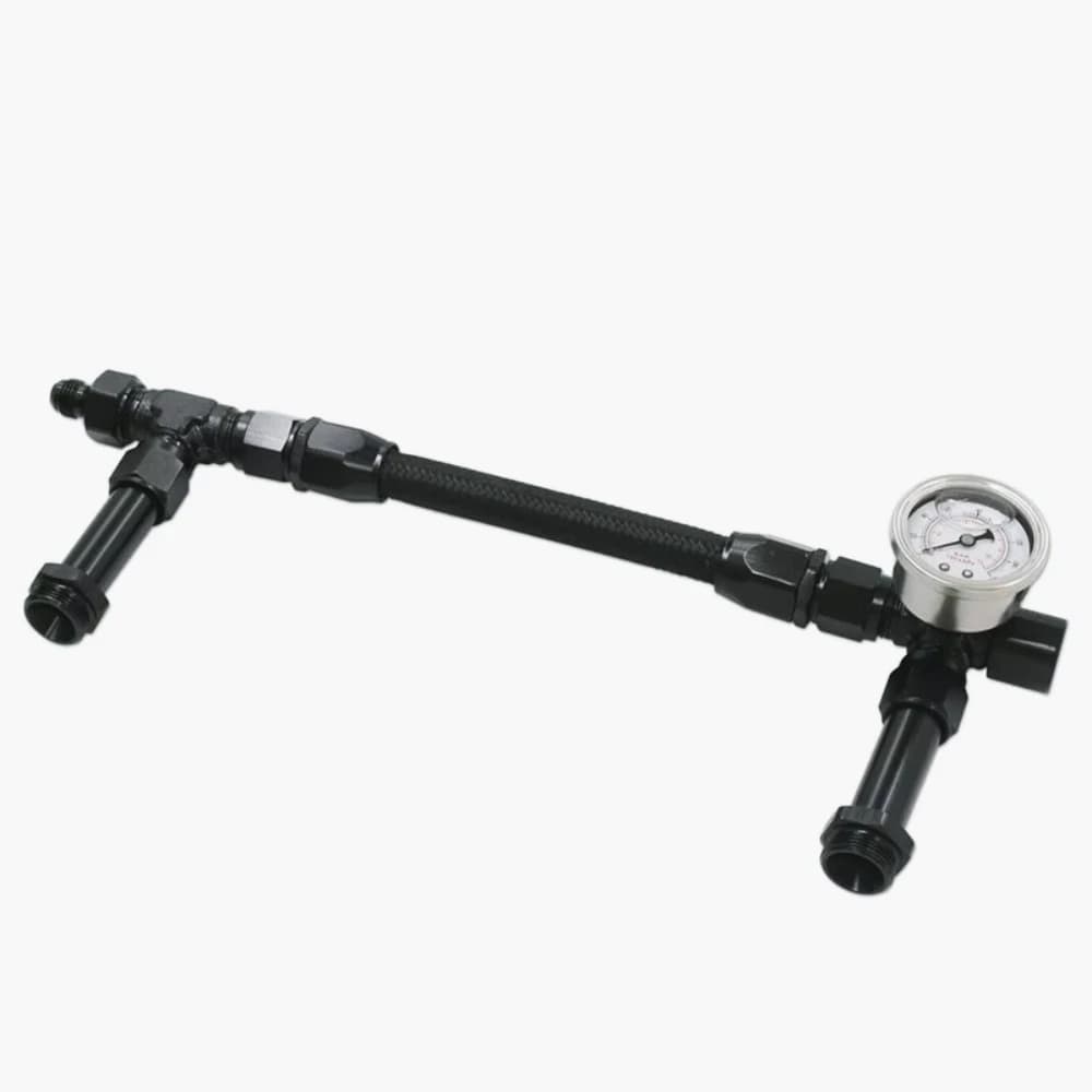 ZF-F Para Holley 4150 Compatible con línea de combustible 8AN configuración de carburador de doble alimentación con manómetro ro