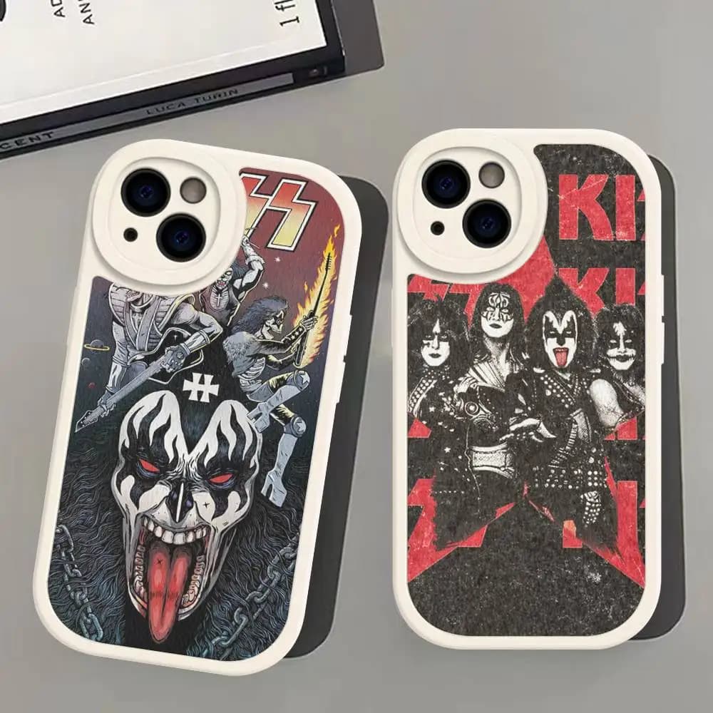 Hard Rock Band K-Kiss Phone Case Hard Leather For IPhone 14 13 16 Mini 15 14 11 12 Pro Max Plus Fundas