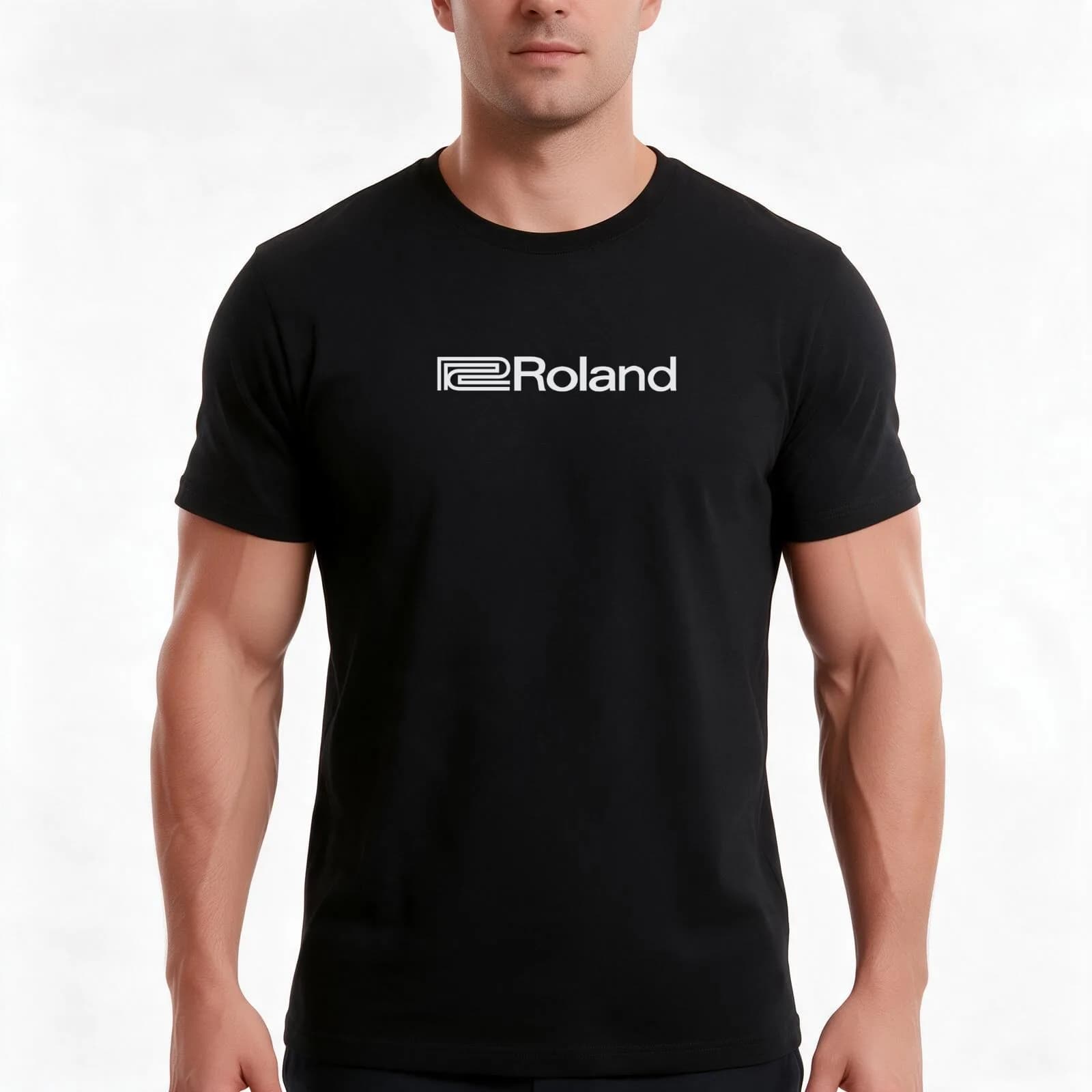 Roland Corporation T-Shirt, Summer Casual Cotton Tee, Oversized Streetwear Tops, Vintage Graphic Print, Loose Fit Short Sleeve