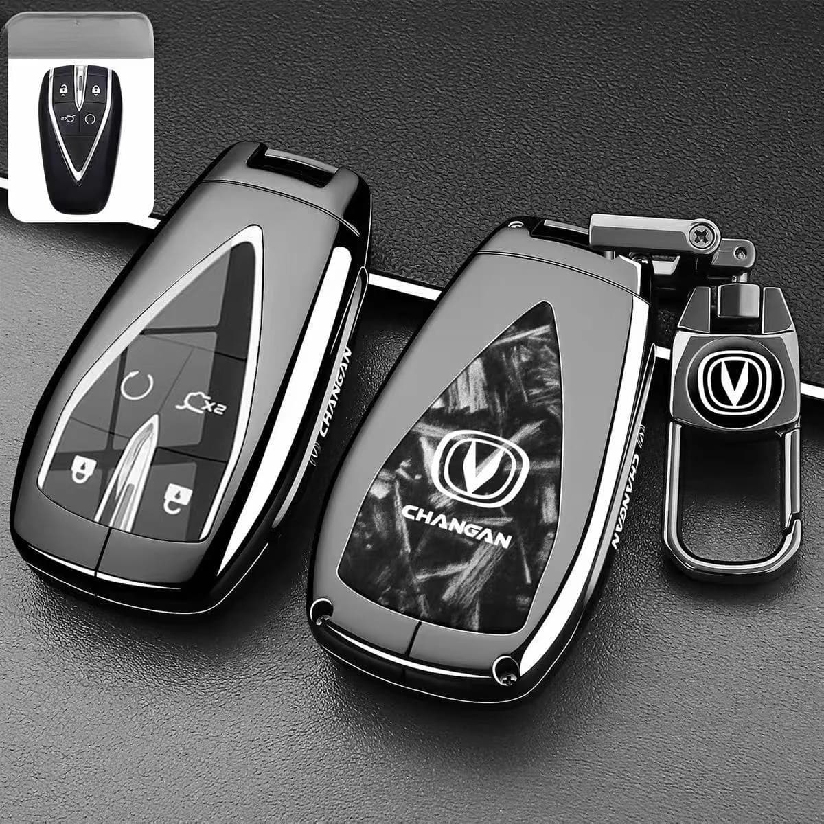 Zinc Alloy Car Key Case Cover Shell Fob Holder for Changan UNI-T CS55 Plus UNI-Z UNI-K Lantuo F70 Eado UNI-V Accessories Keybag