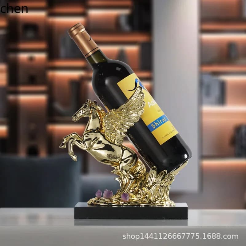 PYH Instant Success Red Wine Rack Ornament Living Room Wine Cabinet Sideboard High-End Home Decor Housewarming Gift