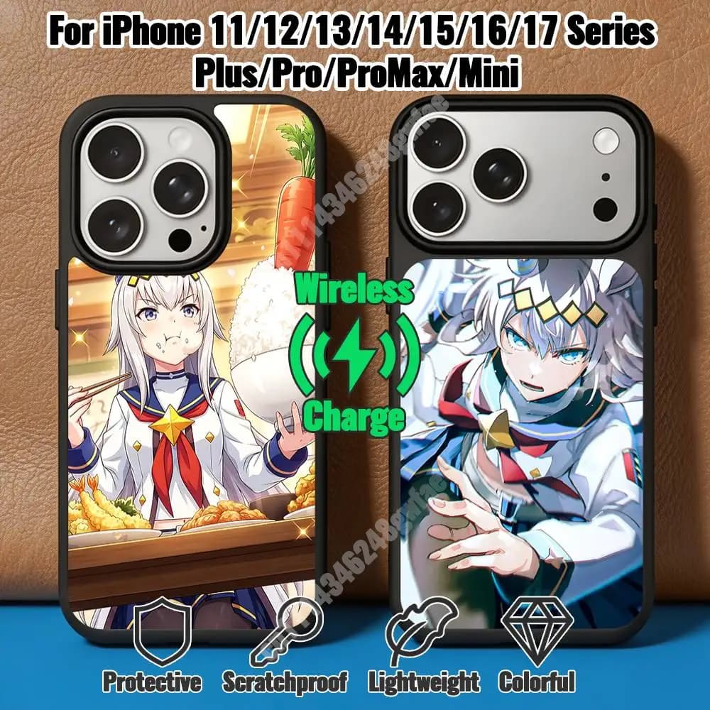 UMA Musume Oguri Cap Magnetic Charge Case for iPhone 17 16 15 14 Pro Plus 13 12 11 Max Mini Outdoor Bumper