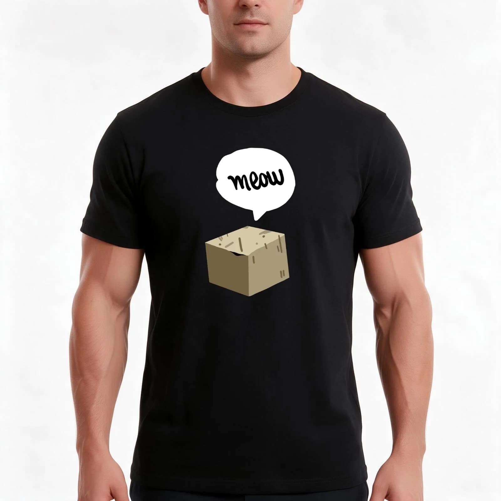 Warren Graham Shr?dingers cat tee T-Shirt Summer Casual Cotton Tee, Unisex Men Women