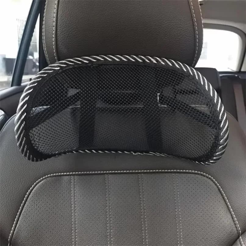 Cojín corrector de postura transpirable para verano, soporte universal para la cabeza y la espalda lumbar para automóvil