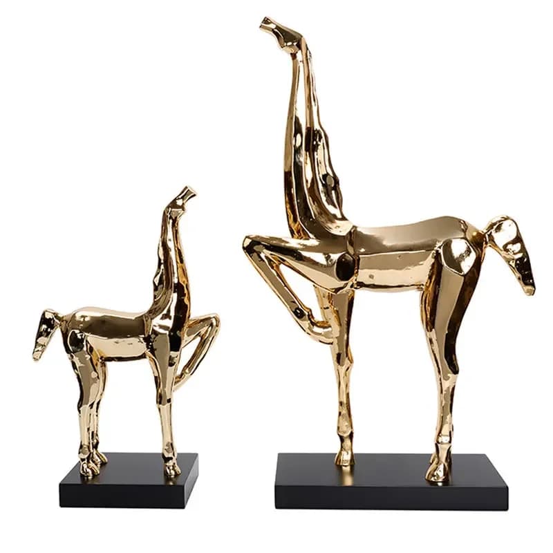 Modern Luxury Small Horse Statue Figurine Resin Decoration Home Furnishing Decor Office Figurines Crafts Accessories Gifts