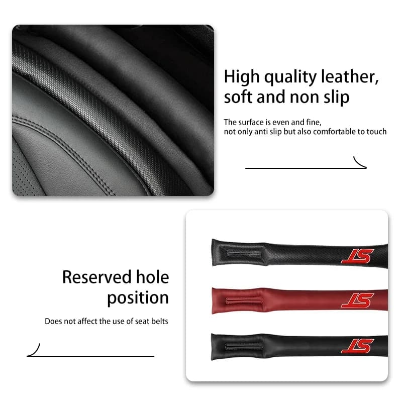 Interior Car Seat Gap Filler Side Seam Protector Leak Proof Pad for Kuga Fiesta Mustang Escape Everest Edge