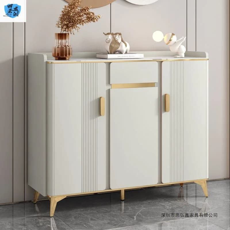Yjq light luxury rock slab shoe cabinet for home use, simple modern shoe cabinet, Italian porch cabinet