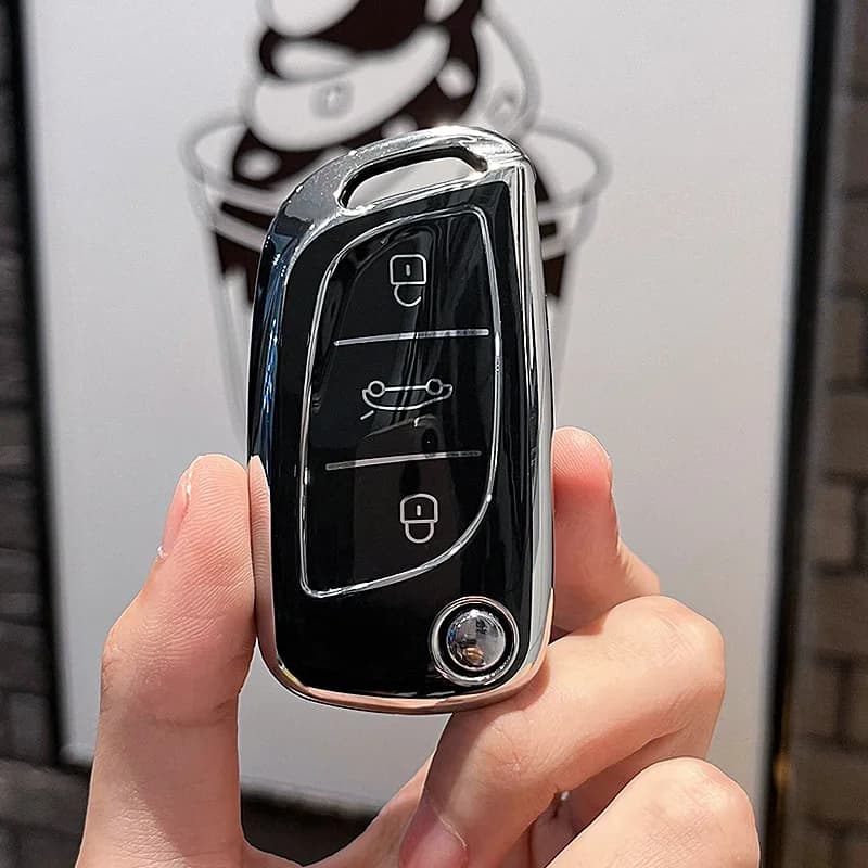TPU Car Flip Key Case Cover Protector Shell For Citroen C1 C2 C3 C4 C5 XSARA PICA For Peugeot 306 407 807 For DS DS3 DS4 DS5 DS6