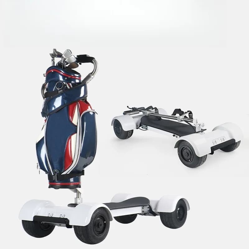 The new foldable electric intelligent balance car is a convenient four-wheeled cart