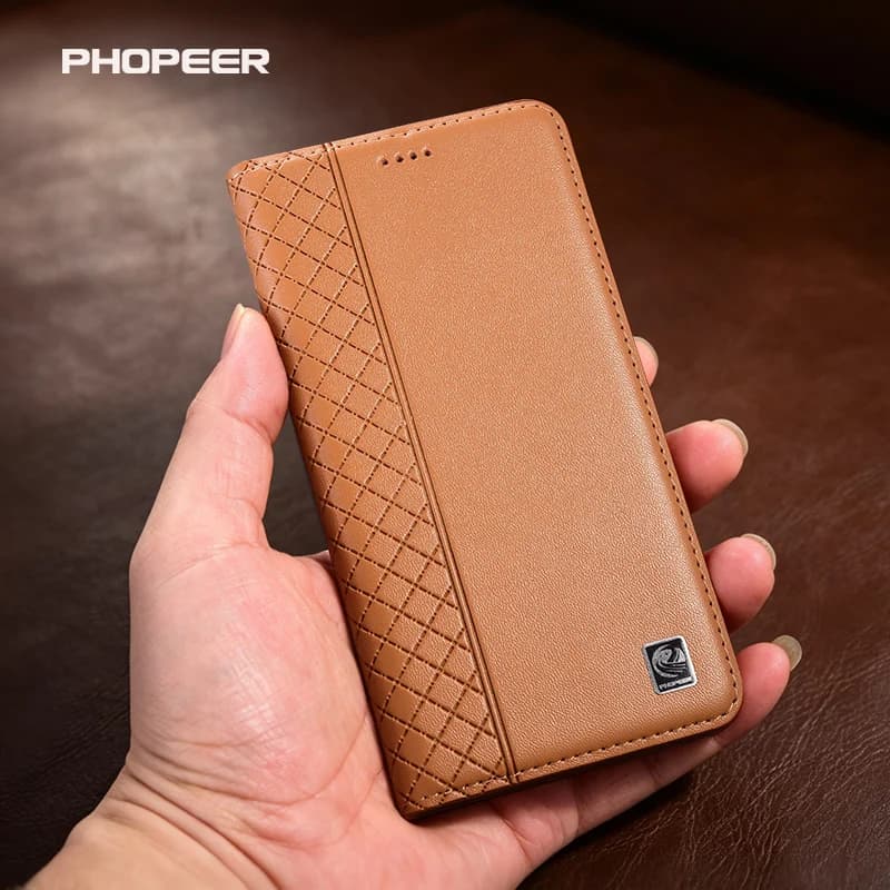 Luxury Genuine Leather Case for Xiaomi Mix 2 2S 3 4 CC9 CC9E CC9 Pro Mi A1 A2 A3 lite Napa Pattern Inner Grid Phone Case