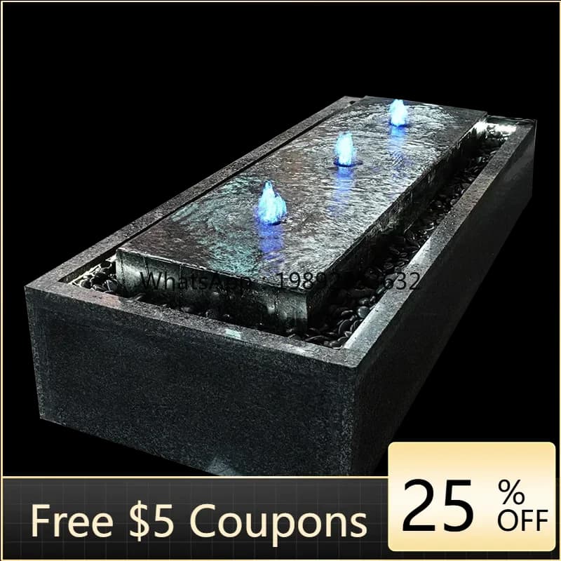 FF Flowing water fountain courtyard water feature modern simple living room courtyard decoration feng shui lucky floor ornament
