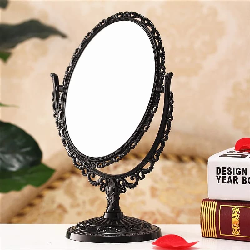 Vanity Portable Mirror Dressing Table Circular Travel Circle Funky Luxury Hand Mirror Aesthetic Spiegel Wand Room Decorations