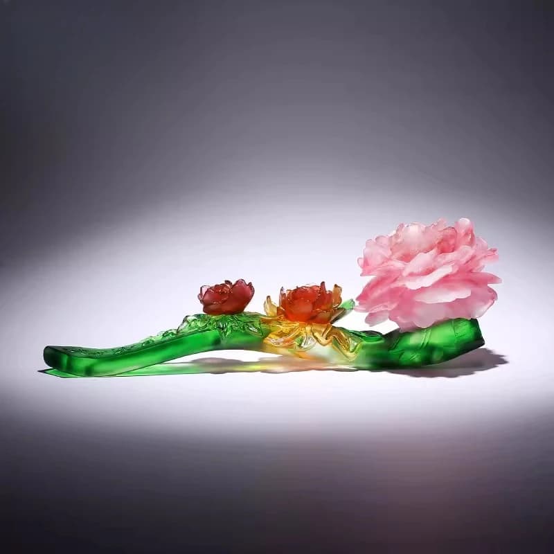 Rich Ruyi Peony Flower Living Room Home Light Luxury Decorations Opening Gifts Simple Modern Handicrafts