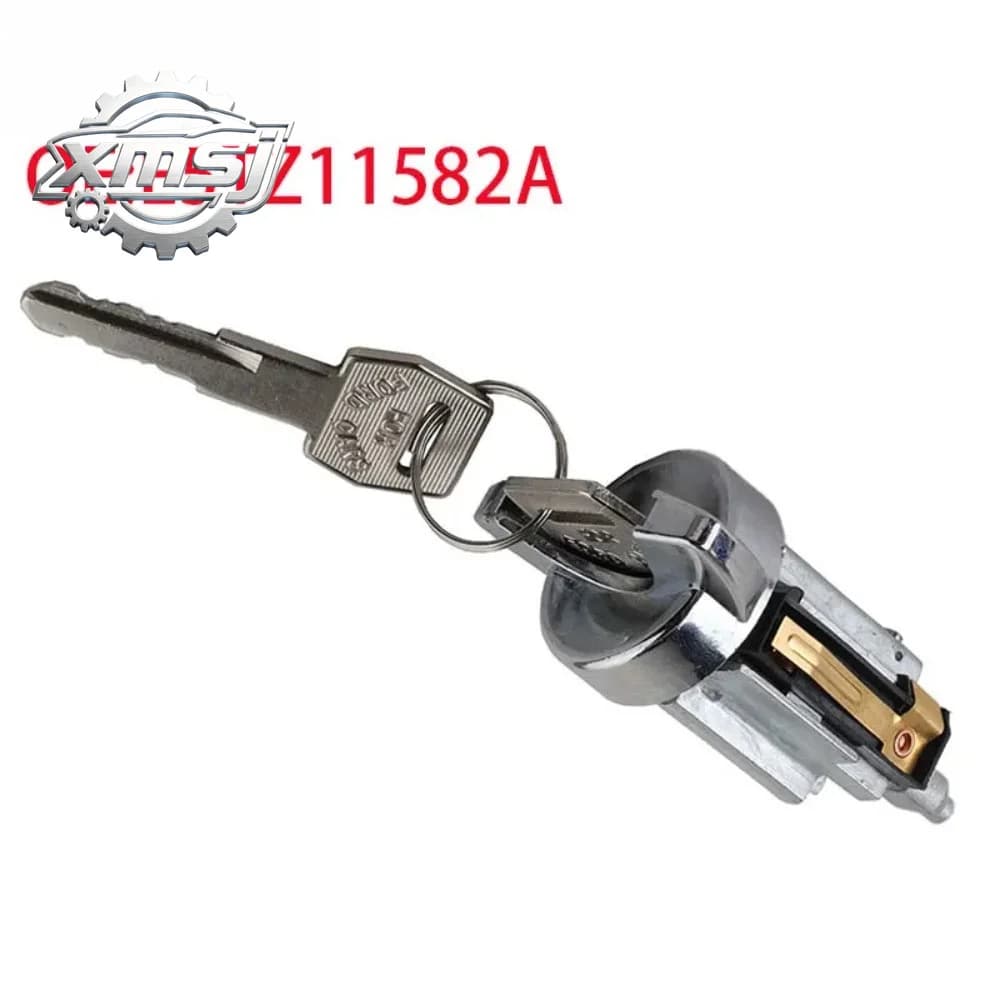 Nuevo cilindro de cerradura de encendido y 2 llaves para Ford F-150 F-250 F-350 Bronco Tempo Lincoln Mercury E5TZ11582A E5TZ-115