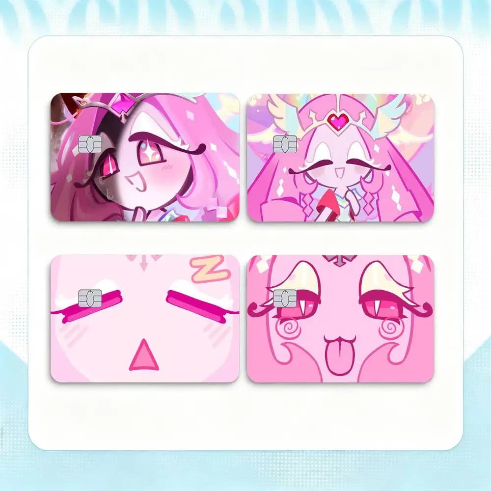 E-Eternal Sugar C-Cookie  Credit Card HD Stickers Game Card Decal Small Chip Waterproof Sticker Gift