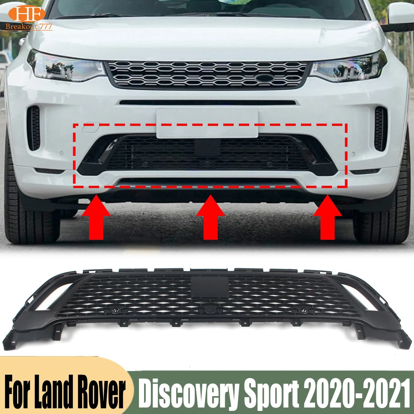 Car Front Bumper Grille Lower Mesh Grill For Land Rover Discovery Sport 2020-2021