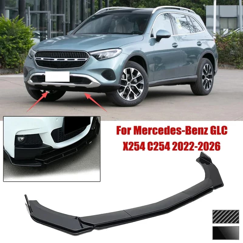 5pcs Front Bumper Shovel For Mercedes-Benz GLC X254 C254 2022-2026 Spoiler Front Bumper Deflector Anti Scratch Protection Device