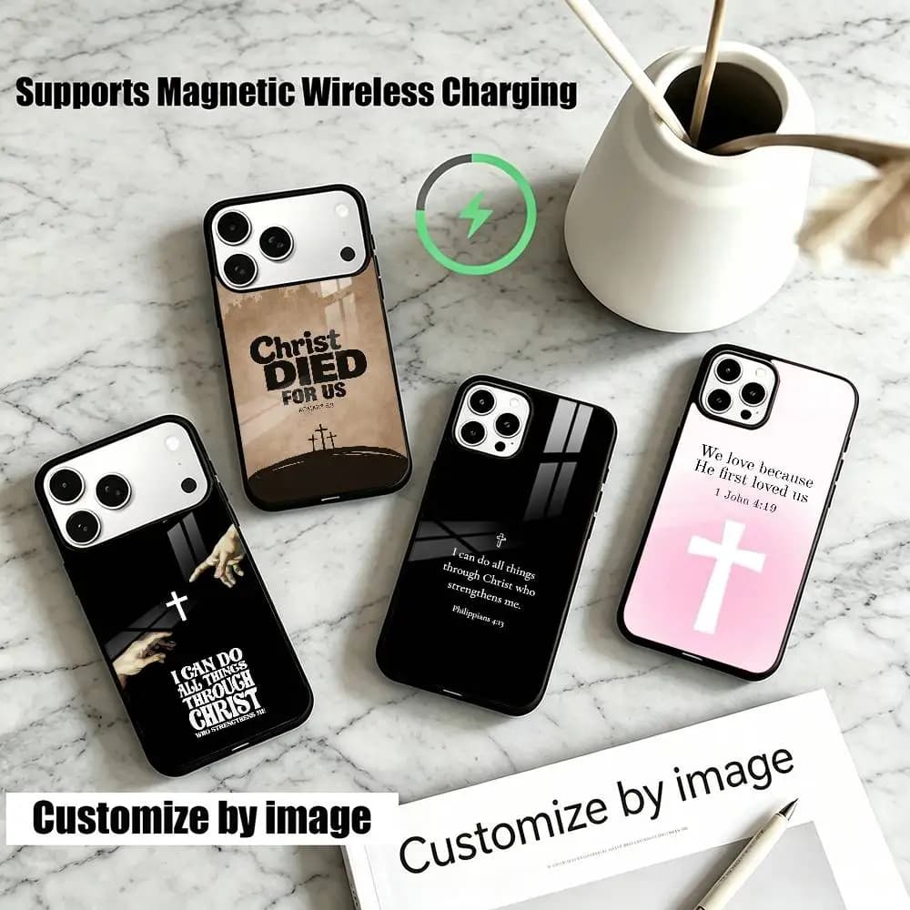 Christian Jesus Bible V-Verses  Phone Case For iPhone18,17,16,15,14,13Plus,Pro Compatible with magnetic wireless charging