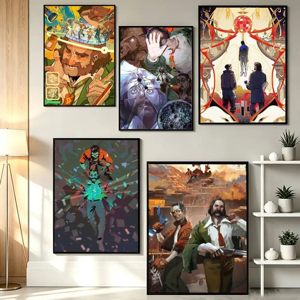 Gritty Noir D-Disco Elysium Poster HD Self Adhesive Waterproof Wall Art Ideal for Home Office Dorm Gift