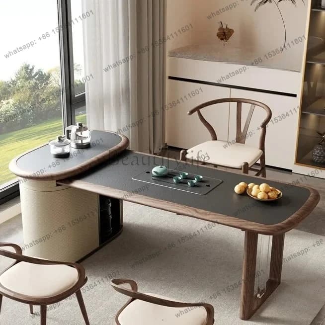 Customizable Chinese style tea table solid wood tea table and chair combination living room home office tea table