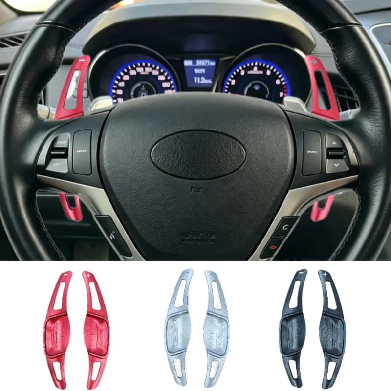 For Hyundai Genesis Coupe 2014-2016 Car Aluminum Steering Wheel Shift Paddle Shifter Extension Auto Accessories
