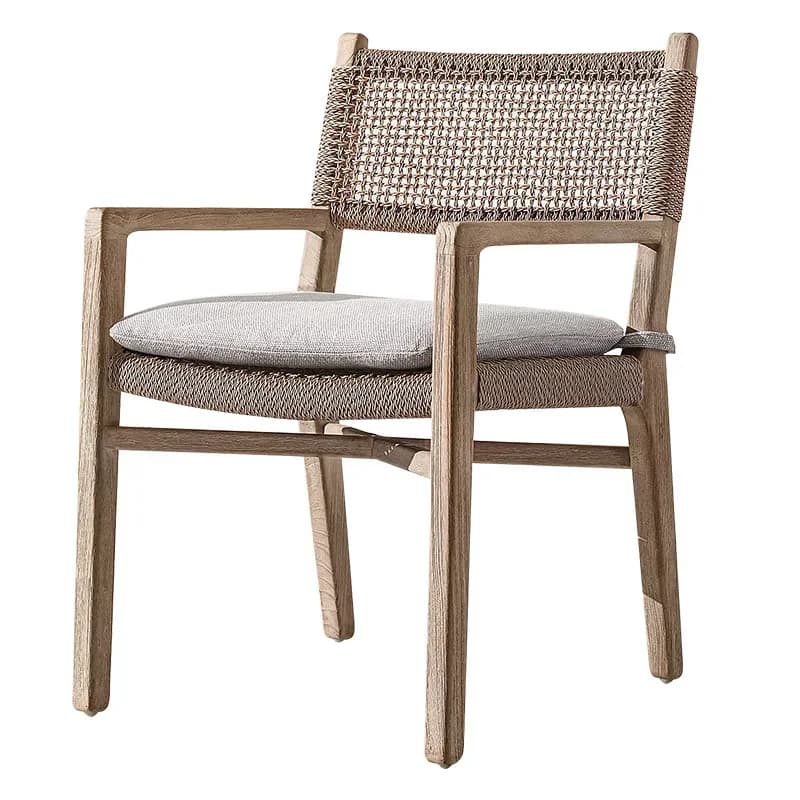 LH Outdoor Teak Table and Chair Garden Solid Wood Dining Table Combination, Leisure Furniture