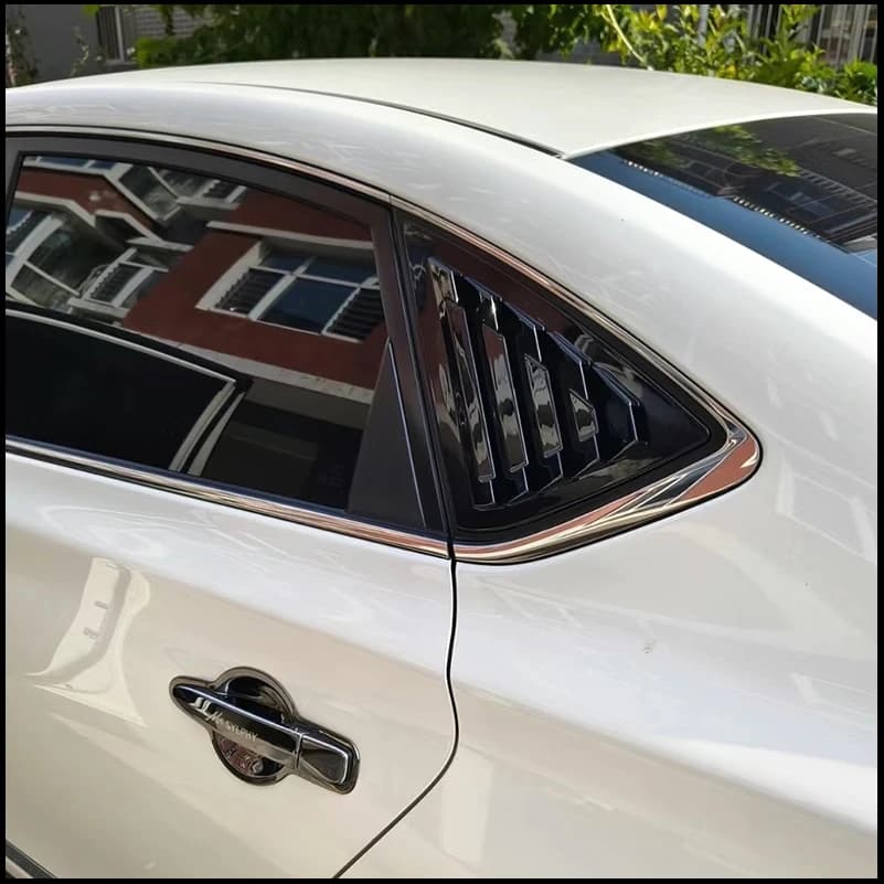 For Nissan Sentra Sedan 2012-2019 Rear Triangular Window Blind shades Louver Vent Sill Molding Cover Sticker Trim Car Styling