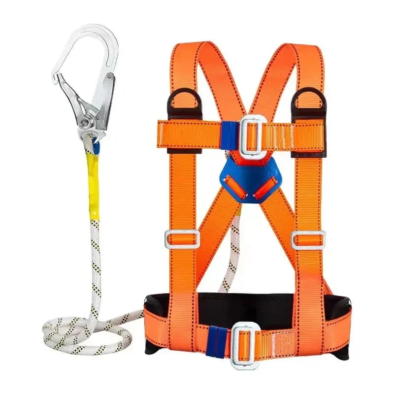 Outdoor anti-drop safety rope set with a single small hook 3 meters long aerial work safety belt