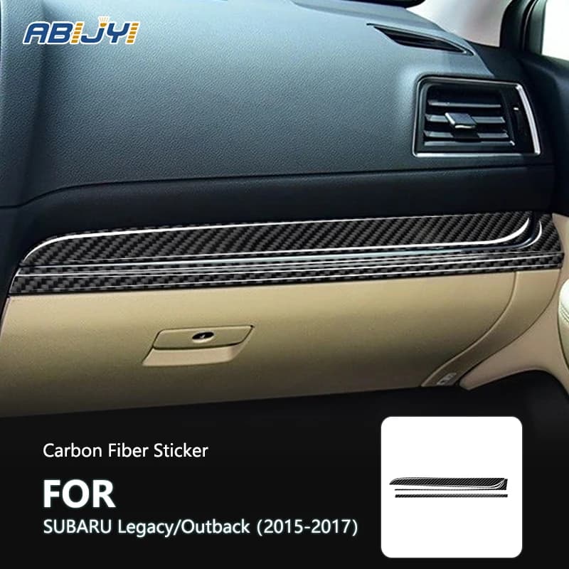 Passenger Panel Carbon Fiber Stickers Decorative For Subaru Legacy Outback 2015 2016 2017 Car Interior Accessories