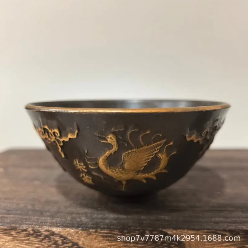 Brass Craft Four Divine Beasts Bowl Home Living Room Decorative Ornament