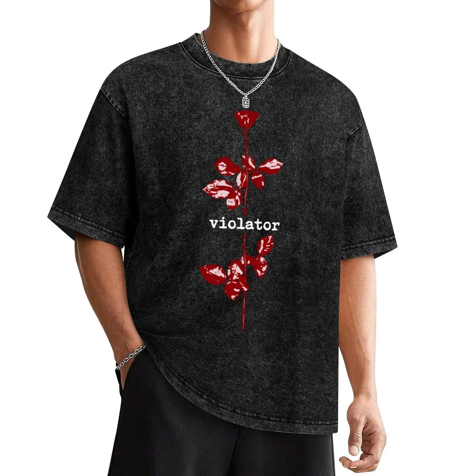 Depeche Mode - Violator Red T-Shirt customs luxury designer tops oversized graphic tee mens designer clothes