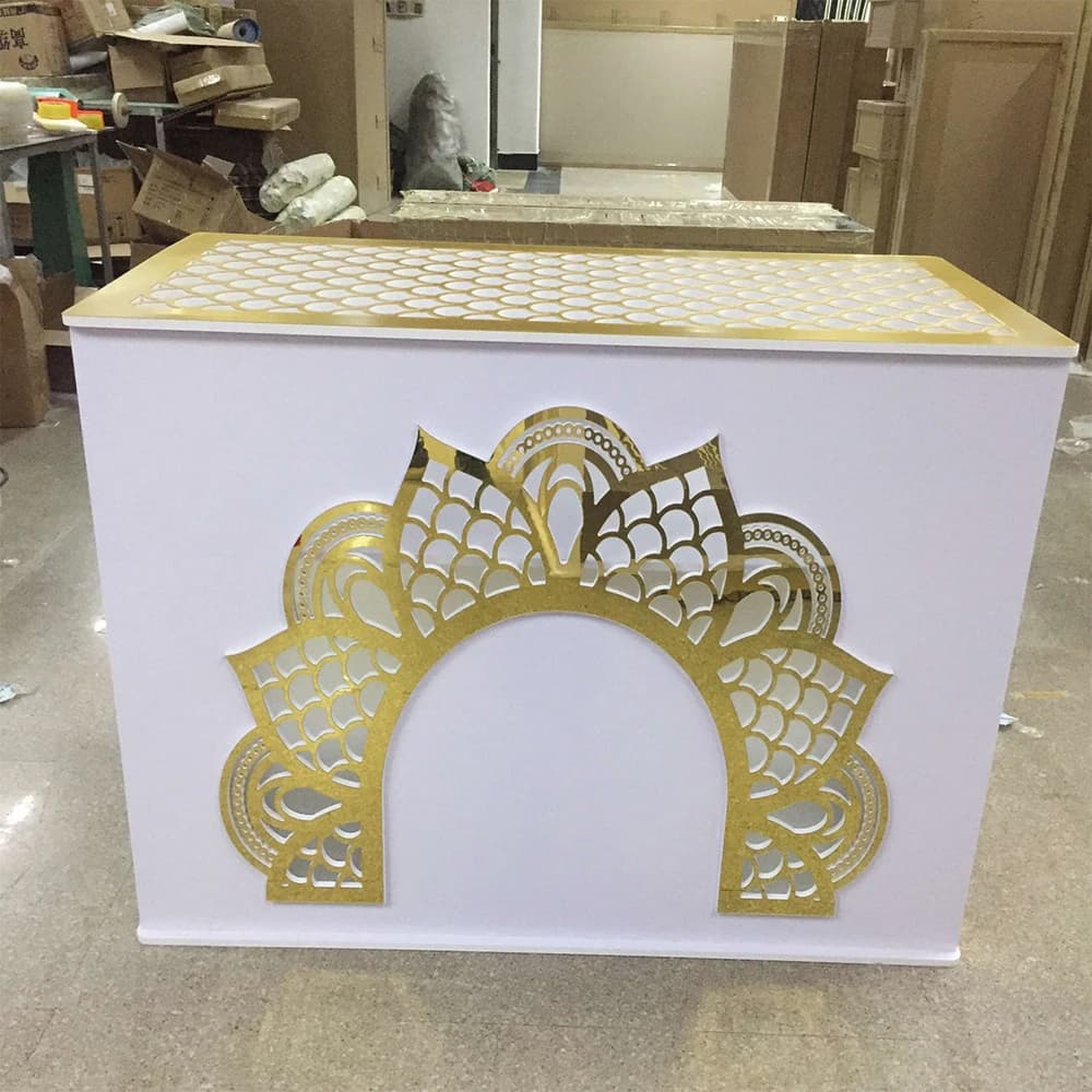 White Led Acrylic Cabinet Party House Modern Bar Counter Table For Cocktail Reception