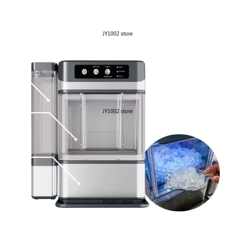 Commercial Electric Ice Maker Machine 17KG Daily Chewing Ice 33lbs Chewable Capacity Frost-Free Energy Star Certified Nugget