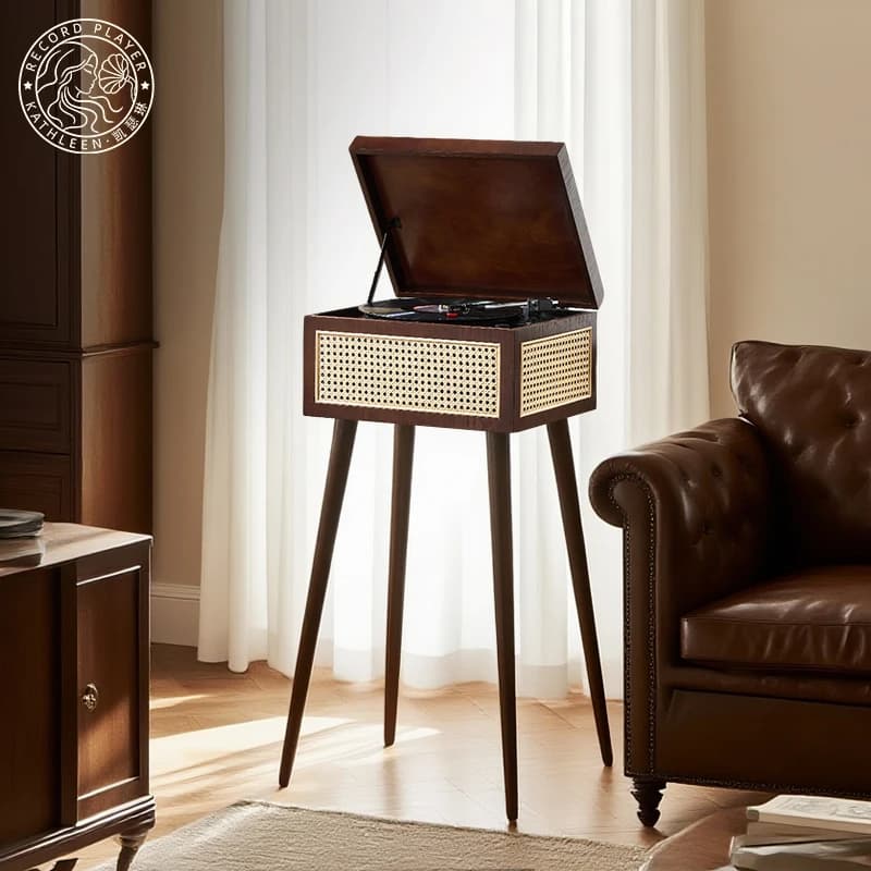 XL Living Room Home Vinyl Record Player Wabi-Sabi Style Record Player Integrated Bluetooth Speaker Ornament