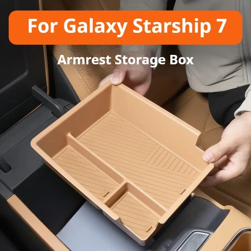 For Geely Galaxy Starship 7 Starray EM-i 2025 2026 Armrest Box Storage Box Car Interior Organizer Sorting Stowing Accessories
