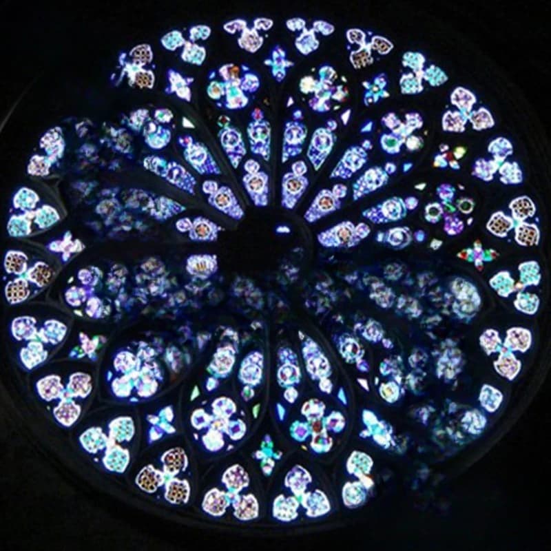 Colored inlaid glass church Stained glass hand-painted church